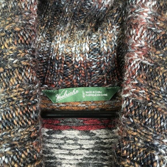 Woolrich Sweater Vest Womens Large L Wool Acrylic Lambs Muted Stripe Knit - Picture 4 of 8